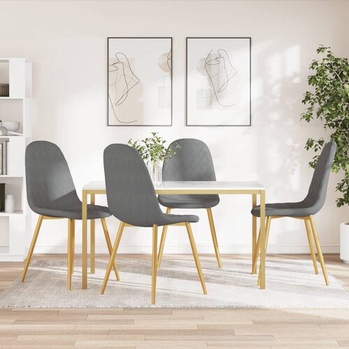 vidaXL Blagovaonske stolice 4 kom svjetlosive baršunaste Cijene
