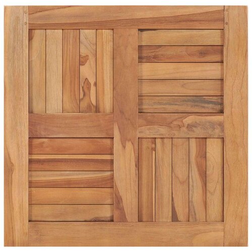 VidaXL mizna plo&amp;scaron;ča iz trdne tikovine 60x60x2,5 cm Slike