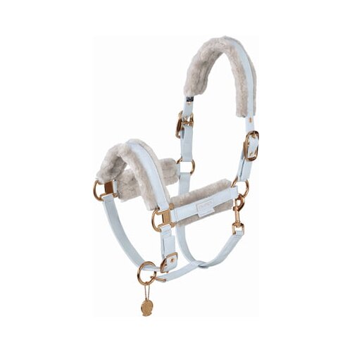 ESKADRON Oglavka DOUBLE PIN METALLIC FAUX LEATHER FF, powder blue - P2 Slike