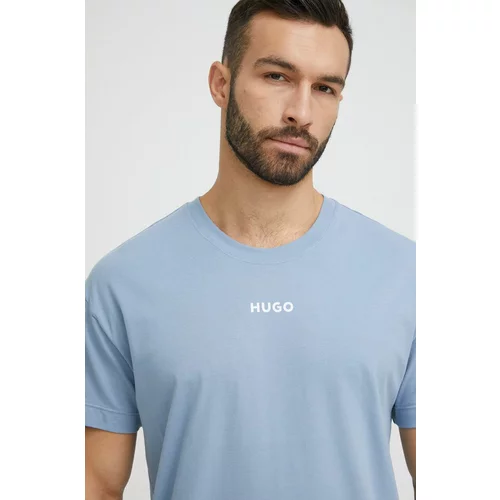 Hugo Pižama majica mornarsko modra barva