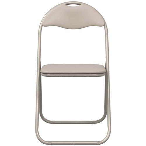  Sklopiva stolica 8 pcs Pijesak 48 x 43,5 x 81 cm Lažna koža Slike