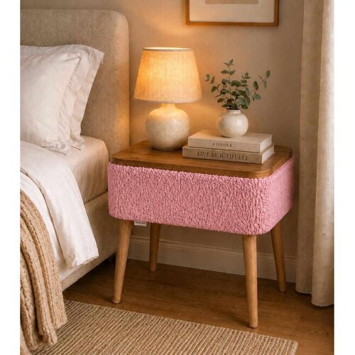 Hanah home noćni ormarić Nova, roze Slike