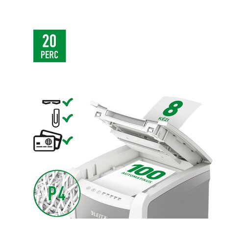 Leitz IQ Autofeed Small Office automatski uni&amp;scaron;tavač papira, konfete, P4, 100 listova Slike