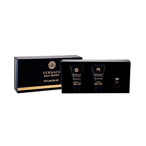Versace pour femme dylan blue darovni set parfemska voda 5 ml + losion za tijelo 25 ml + gel za tu&amp;scaron;iranje 25 ml za žene Slike