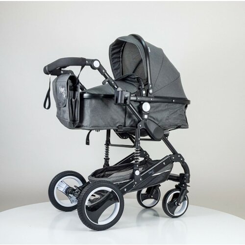 Marsi 2u1 Kolica za bebe sa Auto sedištem i torbom za mamu - Siva tenda/crni ram Model 600-1 Cene