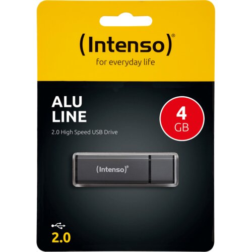 Intenso (Intenso) USB Flash drive 4GB Hi-Speed USB 2.0/ ALU Line - USB2.0-4GB/Alu-a Cene