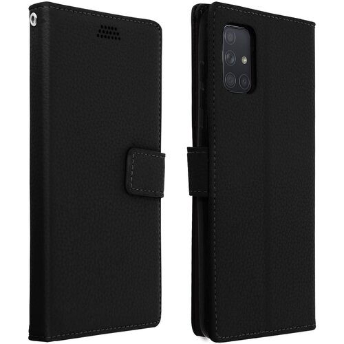 AVIZAR Ovitek za Samsung Galaxy A71, držalo za kartice in trak, držalo za video, zrnat ucinek - crn, (20599795) Slike