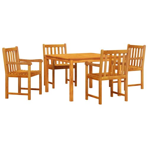  Vrtni set za objed 5 pcs Smeđa Čvrsto drvo akacije Slike