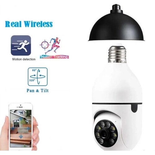  roto sijalica ptz 8mpx wifi icsee kamera &ndash; pametna sigurnosna sijalica sa rotacijom i autotracking funkcijom Cene