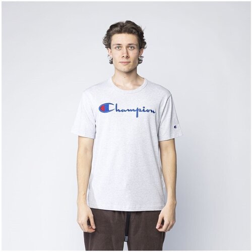 Champion Majice s kratkimi rokavi Reverse Weave Script Logo Siva Cene