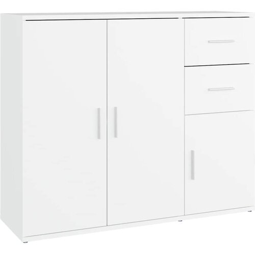  Komoda bijela 91 x 29,5 x 75 cm od konstruiranog drva Slike