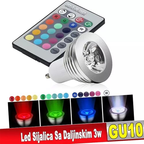  rgb led sijalica GU10 3w Cene