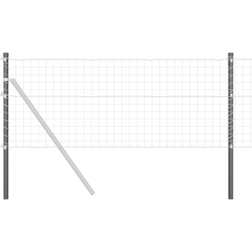 vidaXL Steber ograje. 2 pcs Siva 70 cm Jeklo s pra&scaron;nim premazom, (5000157934) Cene