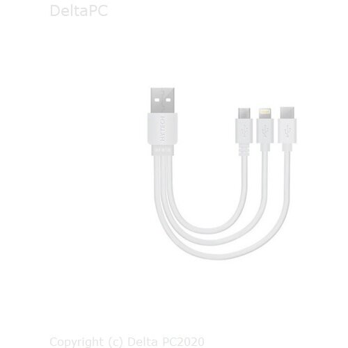 Hytech HY-X116 3u1 USB Type-C Lightning micro 3A Bijeli Slike