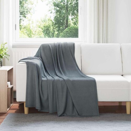  Odeja Temno siva 170 x 130 cm Flis, (5000288242) Cene
