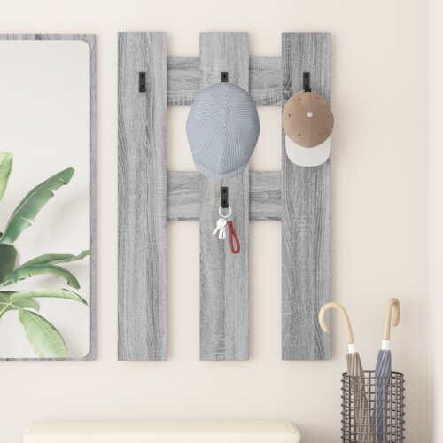 vidaXL Nadwyčajna obešalnik za plašče Siva sonoma 65 x 3 x 100 cm Cene