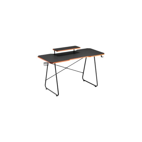 NanoRS RS170 gaming miza s polico za monitor 136 × 60 cm, črna Cene