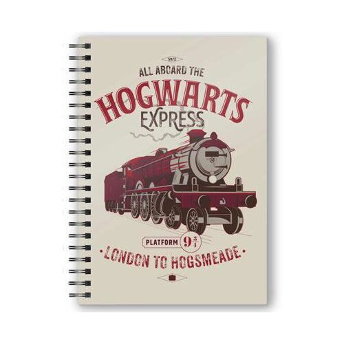 HARRY POTTER All Aboard The Hogwarts Express A5 3D Notebook Slike