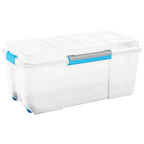 Box kutija za pohranjivanje Scuba L (D x Š x V: 78 x 39 x 35 cm, Plastika, Prozirno, S kotačićima)
