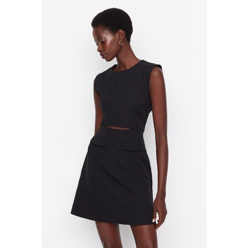 Trendyol Black Pocket Detailed Dress Slike