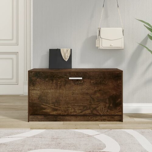 vidaXL Klop za čevlje dimljen hrast 80x24x45 cm inženirski les Cene