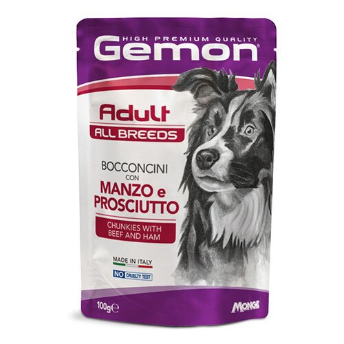 Gemon (monge),Monge gemon adult sos za pse - govedina i &amp;scaron;unlka u sosu 100g Slike
