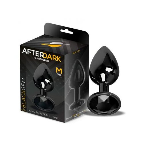 Afterdark Blackgem Metalic Butt Plug with Black Jewel Size M Cijene