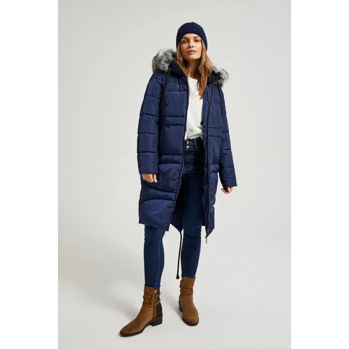 Moodo Women's quilted jacket - dark blue