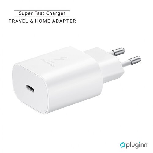 Kućni Punjač Plugi AJ-25 KP-614C PD Fast 25W za Samsung beli CE Slike