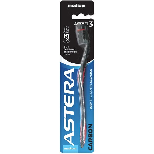 Astera Četkica za zube Active 3 Carbon Medium Cene