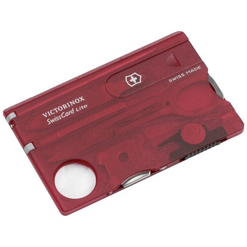 Victorinox SWISSCARD LITE red transparent Slike