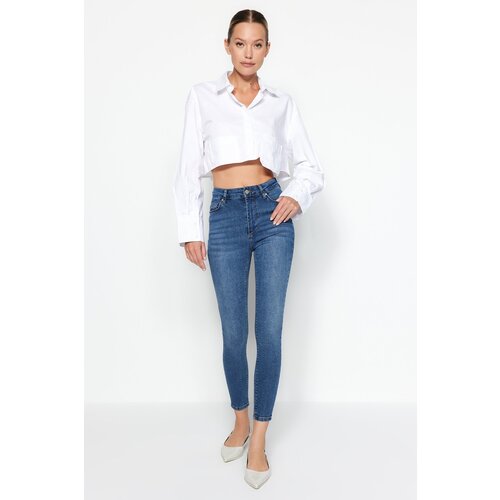 Trendyol Blue High Waist Skinny Jeans Slike