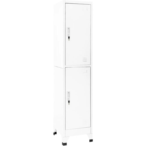 vidaXL Omara s ključavnico bela 38x45x180 cm jeklo Cene