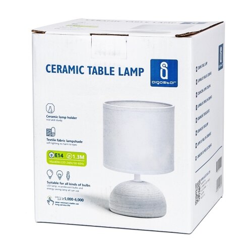 Aigostar Stona lampa 1xE14/40W/230V siva/bela Slike