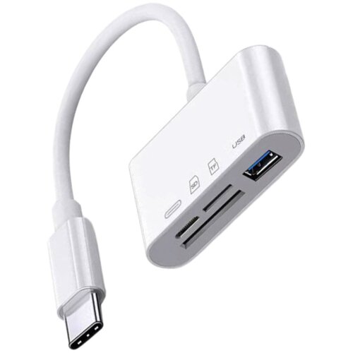 INF USB-C 4-v-1 adapter z SD/TF/USB-A in prehodnim polnjenjem 9V/2A, (5000276587) Cene