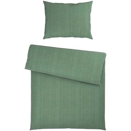 Esposa POSTELJNINA Mavie 140/200 cm saten zelena Slike