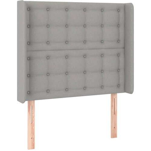 Maison Chic vzglavna omarica - nočna omarica - posteljna omarica z u&amp;scaron;esi svetlo sivo 83x16x118/128 cm blago, (21709161) Slike