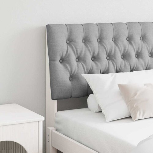 vidaXL Tapecirano vzglavje Svetlo siva 180 cm Masivno borovo les Cene