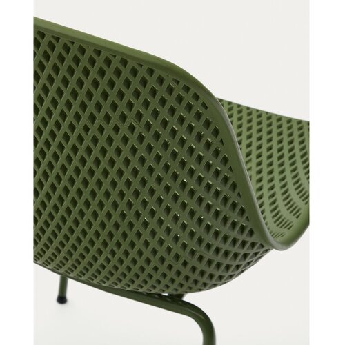 Kave Home Tamno zelena metalna vrtna stolica Quinby &amp;ndash; Slike