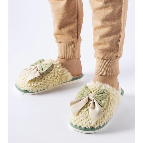Gemre Green slippers with elegant bows Macaria Cene