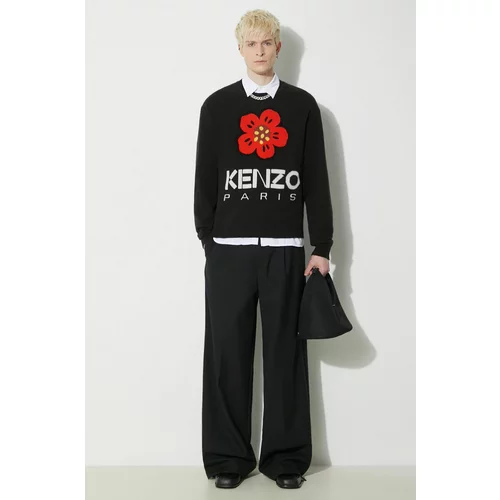 Kenzo Vuneni pulover Boke Flower Jumper za muškarce, boja: crna, FD65PU4273LD.99J