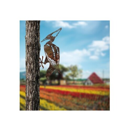 WALLXPERT decorative object figura bird on the branch 10 brown Cene