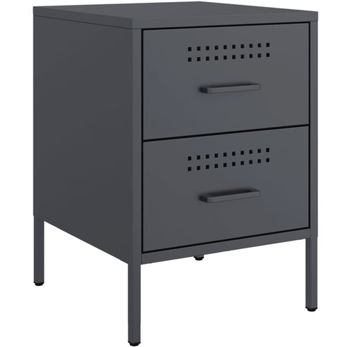 vidaXL Nočna omarica antracit 36x39x50,5 cm jeklo, (21327492) Cene