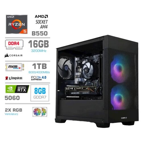 PCX Računalnik Extian R5 5600X 16GB 1TB RTX5060 Cene