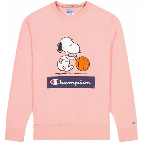 Champion x Peanuts Graphic crewneck Sweatshirt Coral