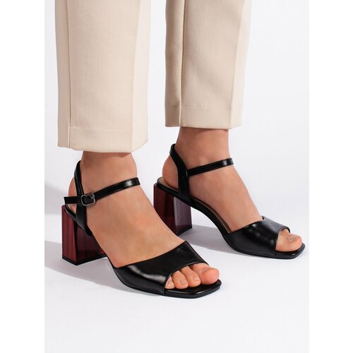 GOODIN Women's elegant black heeled sandals Slike