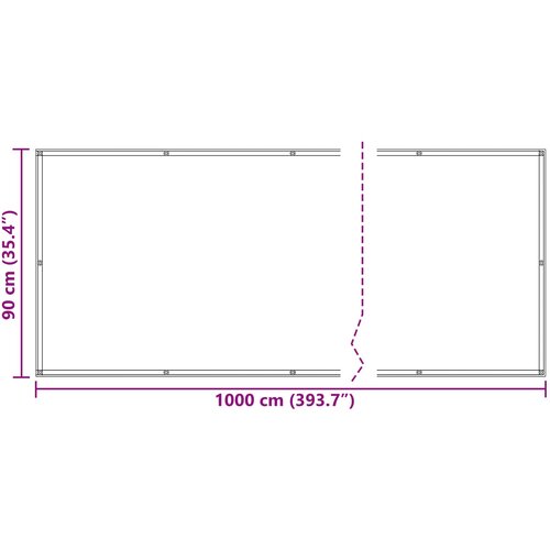  Balcony ekran Svijetlo siva i bijela. 90 x 1000 cm Slike