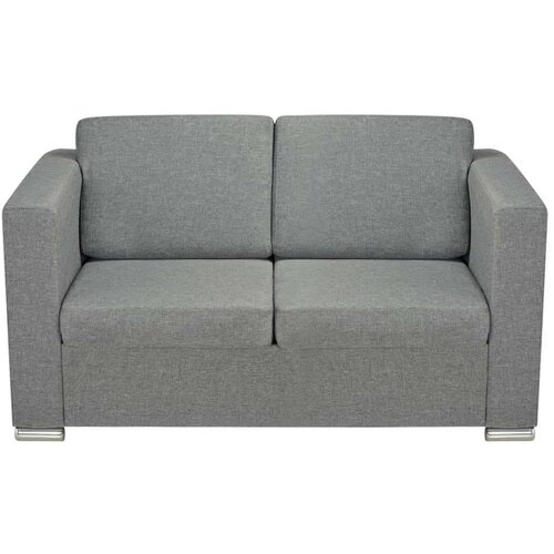  Trodijelni set sofa od tkanine svijetlosivi Slike