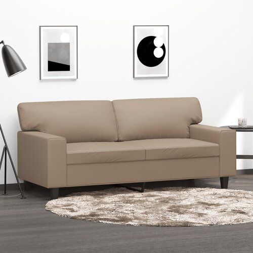 vidaXL dvosed kapučino barve 140 cm umetno usnje Cene