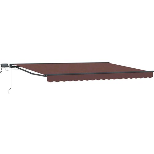  Ročno senčilo s LED-ji Rjava 4,5 &times; 3,5 m, (5000206132) Cene